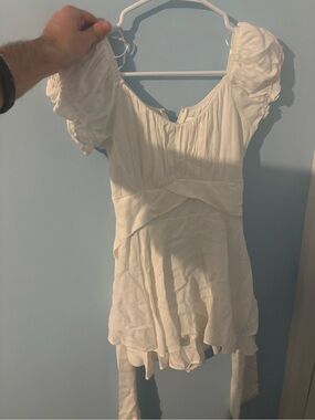 White Ruffled dress from Altar’d state size xs